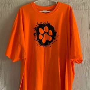 Pawprint Orange T-Shirt Size 5X